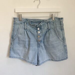 American Eagle Light Wash Mom Shorts